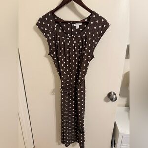 Charter Club amazing brown polka dot dress